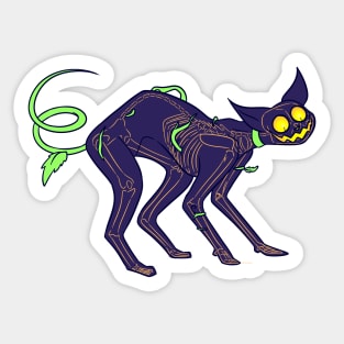 Haunted Pumpcat Sticker